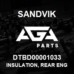 DTBD00001033 Sandvik INSULATION, REAR ENGINE COVER | AGA Parts