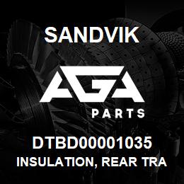 DTBD00001035 Sandvik INSULATION, REAR TRANS COVER | AGA Parts
