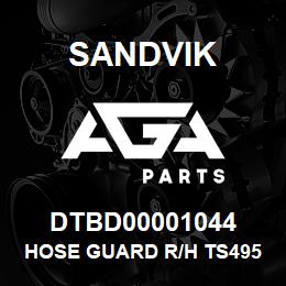 DTBD00001044 Sandvik HOSE GUARD R/H TS495 | AGA Parts