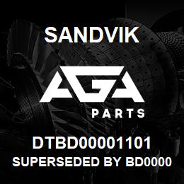 DTBD00001101 Sandvik SUPERSEDED BY BD00001101 RB | AGA Parts