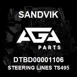 DTBD00001106 Sandvik STEERING LINES TS495 *GROUP REF | AGA Parts