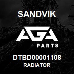 DTBD00001108 Sandvik RADIATOR | AGA Parts