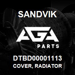 DTBD00001113 Sandvik COVER, RADIATOR | AGA Parts