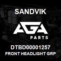 DTBD00001257 Sandvik FRONT HEADLIGHT GRP *GROUP REF | AGA Parts