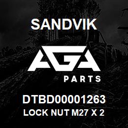 DTBD00001263 Sandvik LOCK NUT M27 X 2 | AGA Parts