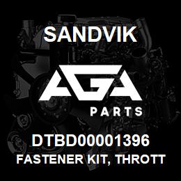 DTBD00001396 Sandvik FASTENER KIT, THROTTLE SHUTDOWN GRP | AGA Parts