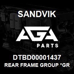 DTBD00001437 Sandvik REAR FRAME GROUP *GROUP REFERENCE | AGA Parts