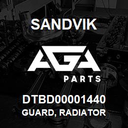 DTBD00001440 Sandvik GUARD, RADIATOR | AGA Parts