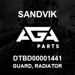DTBD00001441 Sandvik GUARD, RADIATOR | AGA Parts