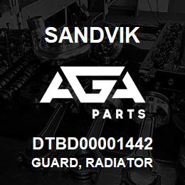 DTBD00001442 Sandvik GUARD, RADIATOR | AGA Parts