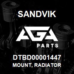 DTBD00001447 Sandvik MOUNT, RADIATOR | AGA Parts