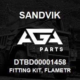 DTBD00001458 Sandvik FITTING KIT, FLAMETRAP SHUTDOWN | AGA Parts