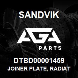 DTBD00001459 Sandvik JOINER PLATE, RADIATOR PACKAGE | AGA Parts