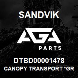 DTBD00001478 Sandvik CANOPY TRANSPORT *GROUP REF | AGA Parts