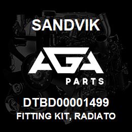 DTBD00001499 Sandvik FITTING KIT, RADIATOR LINES GRP | AGA Parts