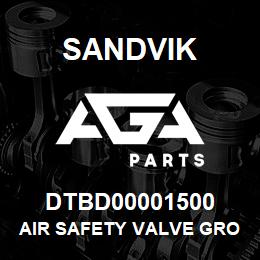DTBD00001500 Sandvik AIR SAFETY VALVE GROUP *GROUP REF | AGA Parts