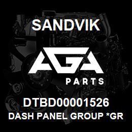 DTBD00001526 Sandvik DASH PANEL GROUP *GROUP REFERENCE | AGA Parts