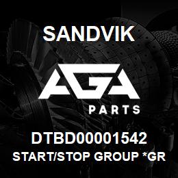 DTBD00001542 Sandvik START/STOP GROUP *GROUP REFERENCE | AGA Parts