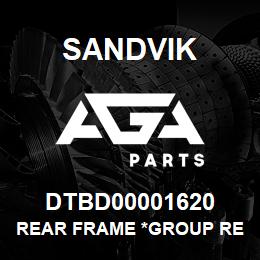 DTBD00001620 Sandvik REAR FRAME *GROUP REFERENCE | AGA Parts