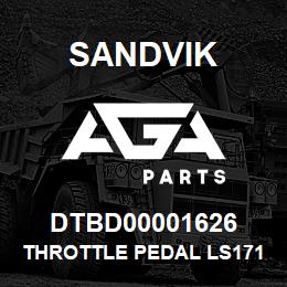 DTBD00001626 Sandvik THROTTLE PEDAL LS171/LS191 | AGA Parts