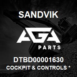 DTBD00001630 Sandvik COCKPIT & CONTROLS *GROUP REF | AGA Parts