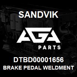 DTBD00001656 Sandvik BRAKE PEDAL WELDMENT | AGA Parts