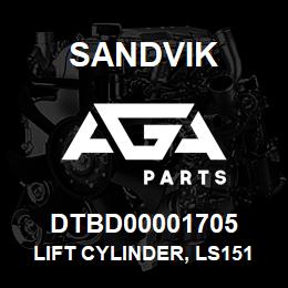 DTBD00001705 Sandvik LIFT CYLINDER, LS151 | AGA Parts