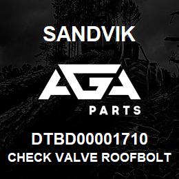 DTBD00001710 Sandvik CHECK VALVE ROOFBOLTER LOGIC BLOCK | AGA Parts