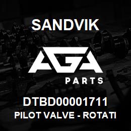 DTBD00001711 Sandvik PILOT VALVE - ROTATION LOCK | AGA Parts