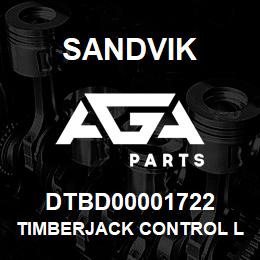 DTBD00001722 Sandvik TIMBERJACK CONTROL LEVER | AGA Parts