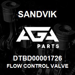 DTBD00001726 Sandvik FLOW CONTROL VALVE | AGA Parts