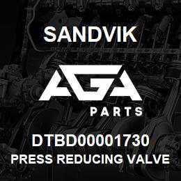 DTBD00001730 Sandvik PRESS REDUCING VALVE - SOFT FEED | AGA Parts