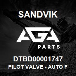DTBD00001747 Sandvik PILOT VALVE - AUTO FEED DOWN | AGA Parts