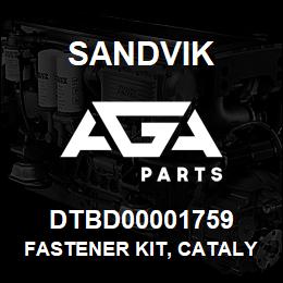 DTBD00001759 Sandvik FASTENER KIT, CATALYTIC PURIFIER GRP | AGA Parts