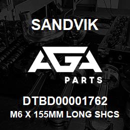 DTBD00001762 Sandvik M6 X 155MM LONG SHCS ROOF BOLTER | AGA Parts