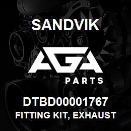 DTBD00001767 Sandvik FITTING KIT, EXHAUST THRU PIPE | AGA Parts