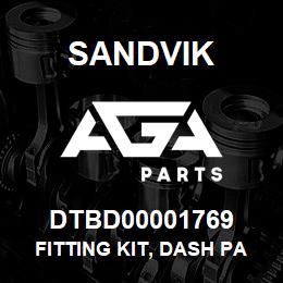 DTBD00001769 Sandvik FITTING KIT, DASH PANEL GROUP LS15 | AGA Parts