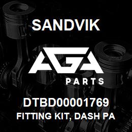 DTBD00001769 Sandvik FITTING KIT, DASH PANEL GROUP LS15 | AGA Parts