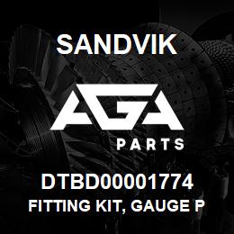 DTBD00001774 Sandvik FITTING KIT, GAUGE POD GROUP | AGA Parts