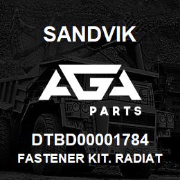 DTBD00001784 Sandvik FASTENER KIT. RADIATOR GRILL | AGA Parts