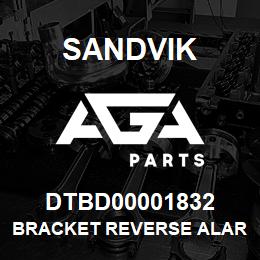 DTBD00001832 Sandvik BRACKET REVERSE ALARM TS350 | AGA Parts
