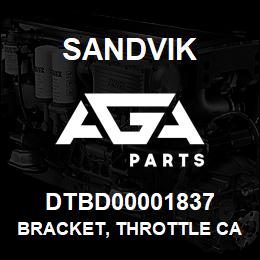 DTBD00001837 Sandvik BRACKET, THROTTLE CABLE | AGA Parts
