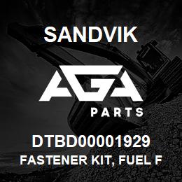 DTBD00001929 Sandvik FASTENER KIT, FUEL FILTER ASSY | AGA Parts