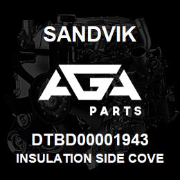 DTBD00001943 Sandvik INSULATION SIDE COVER ASSEMBLY - EB | AGA Parts
