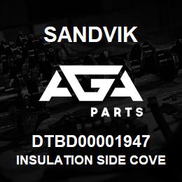 DTBD00001947 Sandvik INSULATION SIDE COVER ASSEBMLY - EB | AGA Parts