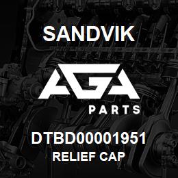 DTBD00001951 Sandvik RELIEF CAP | AGA Parts