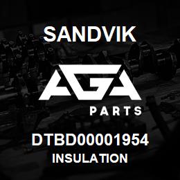 DTBD00001954 Sandvik INSULATION | AGA Parts