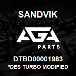 DTBD00001983 Sandvik *DES TURBO MODIFIED | AGA Parts