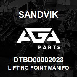 DTBD00002023 Sandvik LIFTING POINT MANIFOLD | AGA Parts