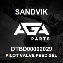 DTBD00002029 Sandvik PILOT VALVE FEED SELECT RIB BOLTER | AGA Parts